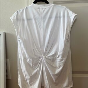 Athleta White Twist-Back Sleeveless Tank